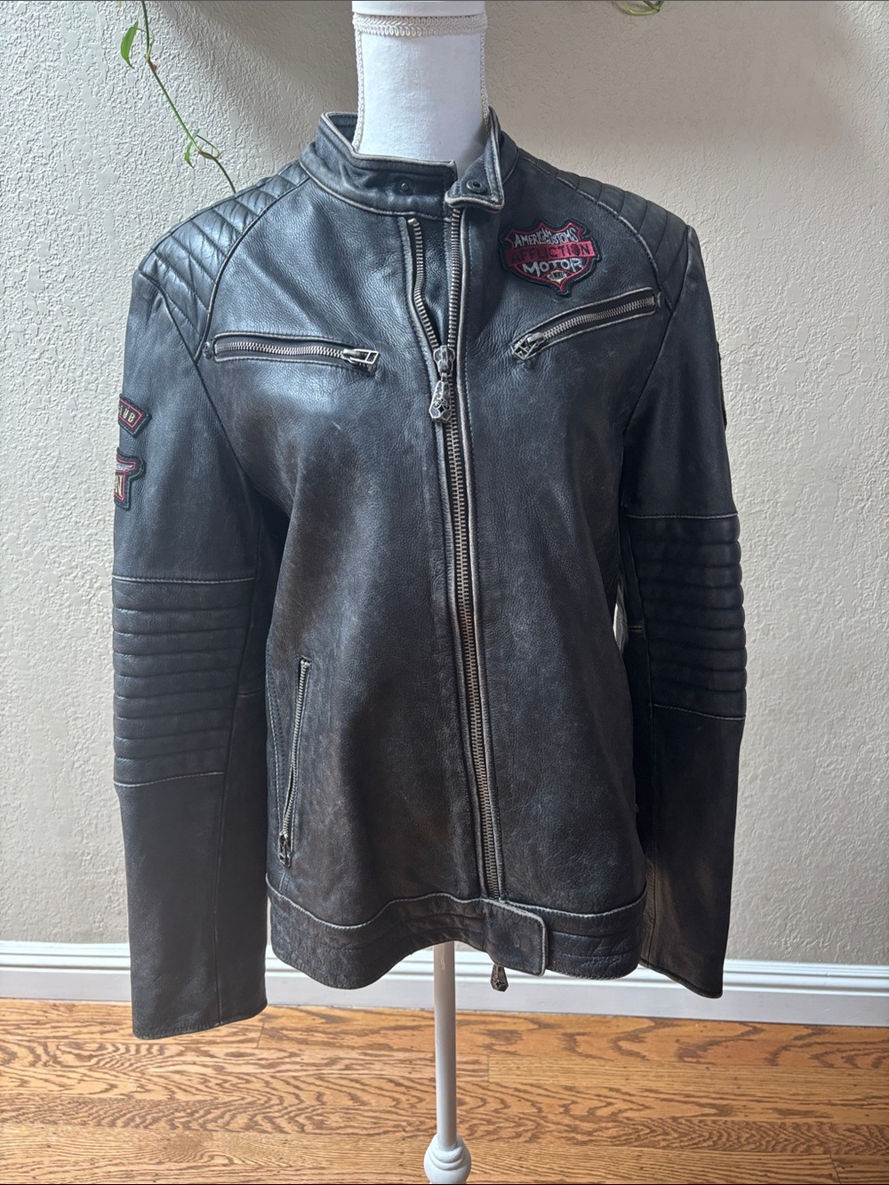Affliction Full Measure Quilted Leather Moto Jacket- Limited Edition